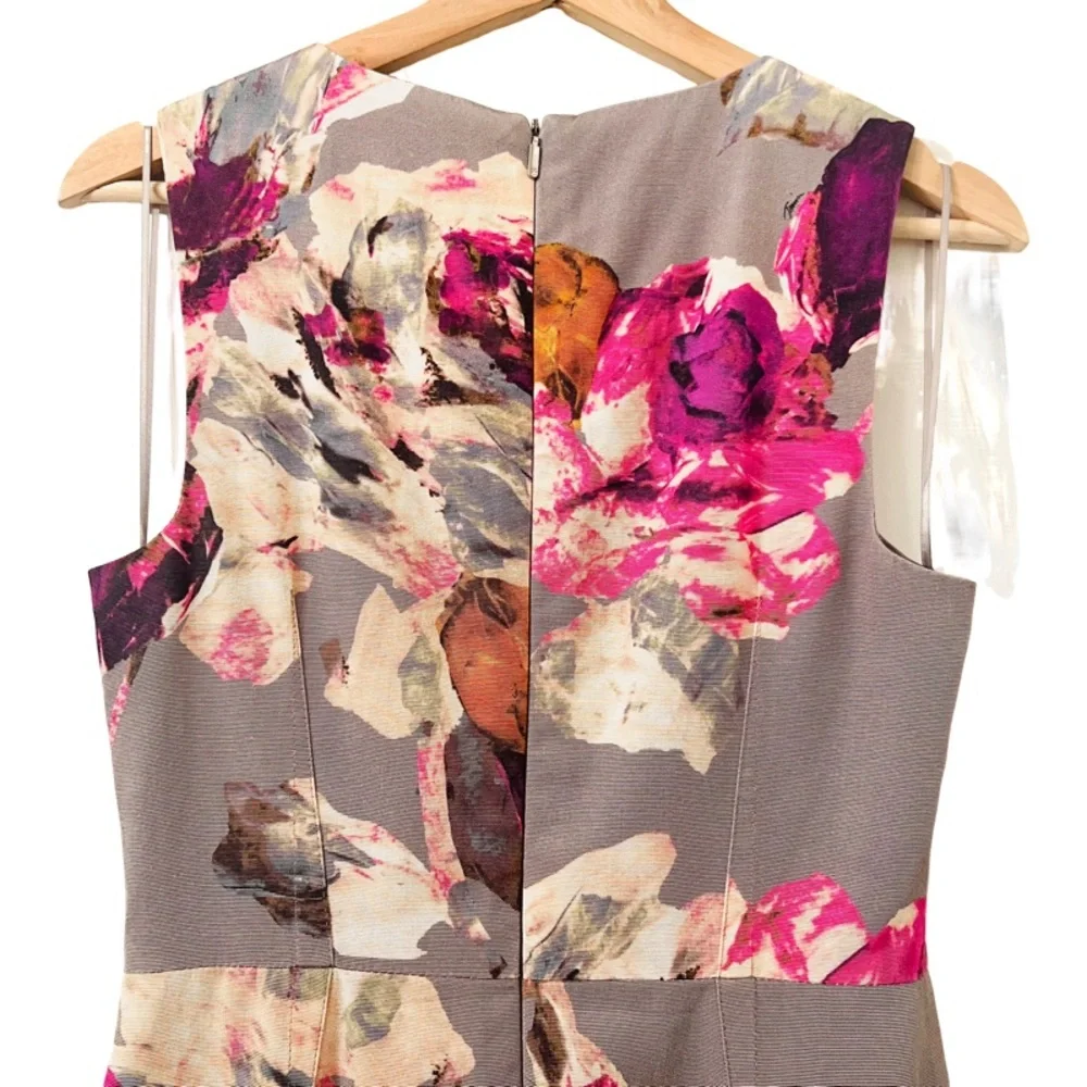 TRINA TURK Kurdson Midi Dress in Floral Gray Size 6